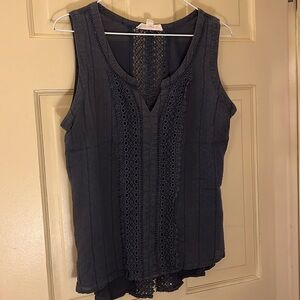 Navy blue gray tank top